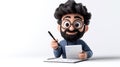 3D Character of a Comic Book Writer Scripting Ideas