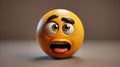 Playful 3D Emoji: Confusion
