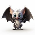 Playful 3d Pixar Bat With Blue Eyes - Charming Character Design Royalty Free Stock Photo