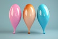 Playful 3D Render: Colorful Abstract Balloon, a Whimsical Display of Joy and Cheerful Vibrance