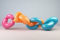 Playful 3D Render, Colorful Abstract Balloon, a Whimsical Display of Joy and Cheerful Vibrance