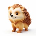 Playful 3d Render Of Hedgehog: Chibi Cartoon Character Design