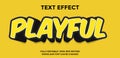 Playful 3d style editable text effect template Royalty Free Stock Photo