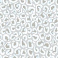 Leopard print repeat pattern design with light grey background. Great for home decor, wrapping, fashion, scrapbooking Royalty Free Stock Photo