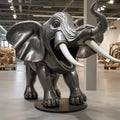 Playful Expressions: A Danish Design Elephant Statue With A Touch Of 1920s-1930s Era