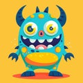 Playful and Expressive Cartoon Mosnter Character with Colorful and Dynamic Design