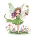 Playful fairy cartoon Royalty Free Stock Photo