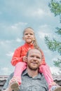 Playful father and daughter