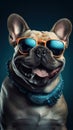 Funny French Bulldog with Sunglasses