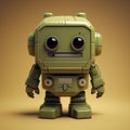 Playful Green Robot: A Zbrush-inspired Military Machine