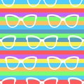 Playful hipster seamless pattern with sunglasses