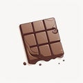 Playful Illustration Of A Chocolate Bar In Minimalist 2d Game Art Style