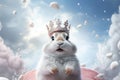 Playful illustration of a rabbit wearing a crown