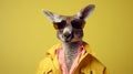 Generative AI, Cool Kangaroo: Stylish Shades on a Pastel Playground