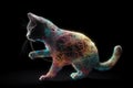 A playful kitten chasing a ball of yarn. Generative AI