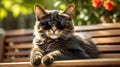 Playful Kitten Relaxing on the Beach in Sunglasses