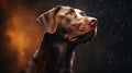 Playful Labrador Retriever Dog in a Beautiful Natural Setting AI Generated