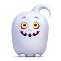 happy playful little halloween pastel colour ghost. generative AI