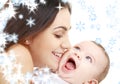 Playful mama with happy baby Royalty Free Stock Photo