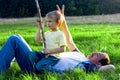 Playful In The Meadow Royalty Free Stock Photo