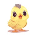 A playful and mischievous illustration of a cute baby chick Royalty Free Stock Photo