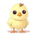 A playful and mischievous illustration of a cute baby chick Royalty Free Stock Photo