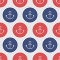 Anchor in sailor polka dots