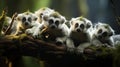 playful monkeys and curious lemurs