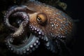 The playful octopus, seen from above, invites viewers to imagine the mysterious and bewitching nature of this creature