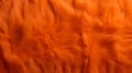 Playful Orange Faux Fur Fabric Texture For Exquisite Clothing Detail