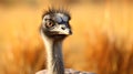 Playful Ostrich Staring Out: A Daz3d Inspired Artwork Royalty Free Stock Photo