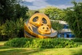 Playful panda sculpture, panda park - Chengdu China