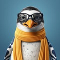 Playful Penguin: A Photorealistic Rendering Of A Celebrity-inspired Pop Culture Penguin