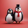 Playful Penguin Portraits: A Vray Tracing Inspired 3d Character Design