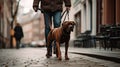 Playful pets with their friends and families. Walk with pet in city. AI-Generated