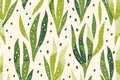 Playful polka dot grass seamless pattern. Whimsical and vibrant design for fabrics and backgrounds. AI Image Royalty Free Stock Photo