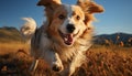 A playful puppy jumps in the grass, pure joy in sunlight generated by AI Royalty Free Stock Photo