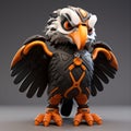 Playful Robot Eagle-style Creature With Hyper-realistic Detail