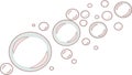 Playful Soap Bubbles, Symbolizing Lightness, Fun, and Cleanliness, vector design Generative AI Royalty Free Stock Photo