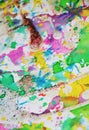 Playful soft shapes, abstract watercolor pastel hues Royalty Free Stock Photo