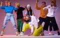 Playful street dancers in dance studio Royalty Free Stock Photo