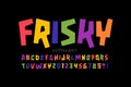 Playful style colorful childish font