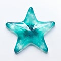 Playful Teal Star Sculpture In Ocean Academia Style