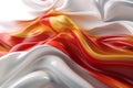 Twisted Waves of Spain\'s Flag: A Modern Minimalist 3D Render