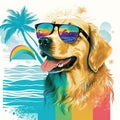 Golden Retriever Cool Canine in Shades