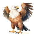 Playful Watercolor Illustration Of A Cute Eagle