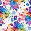 Playful Watercolor Paw Prints. Colorful Diversity in Various Sizes on a Clean White Background
