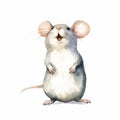 Playful Watercolor Rat Illustration With Cartoony Character Design