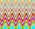 Playful waves shapes in rainbow colors Royalty Free Stock Photo