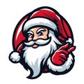 A playful and whimsical Santa Claus mascot logo Design.